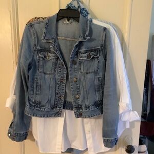 Free People Jean Jacket Distressed S